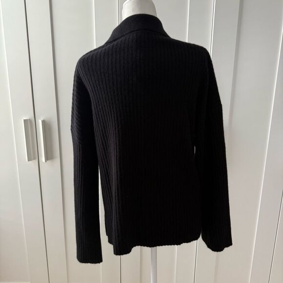 Reformation Black Fantino Cashmere Collared Cardigan - Small - Picture 4 of 8